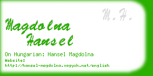 magdolna hansel business card